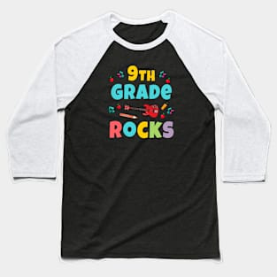 9th Grade Rocks 1st Day Of School Back to School Teaching Baseball T-Shirt